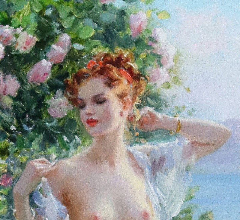 Nude in the Flower Garden Konstantín Rázumov Thomas Fine Art