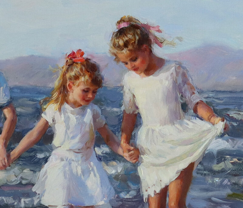 Children on the Beach ~ Konstantin Razumov - Thomas Fine Art